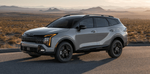 Silver Kia Sportage SUV