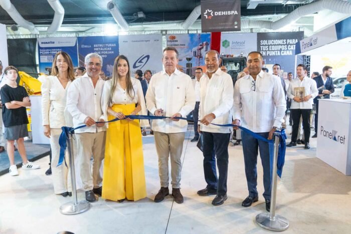 Visitors explore exhibits during the opening of CONSTRUEXPO 2026 in Punta Cana