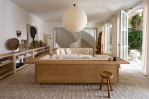 Bright modern living room with elegant neutral interior design