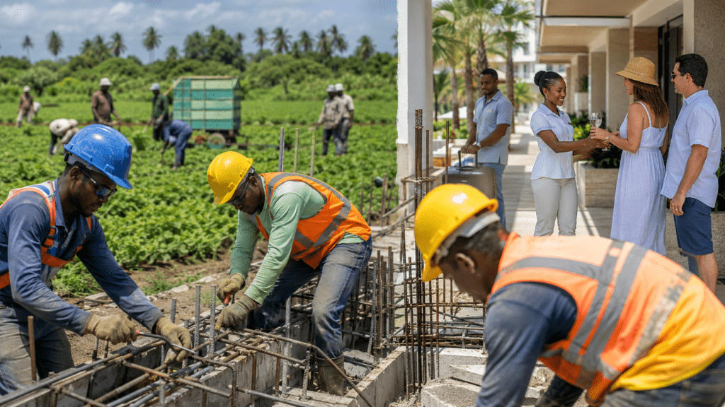 Immigrant workers contribute to agriculture and construction in the Dominican Republic