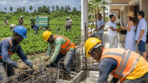 Immigrant workers contribute to agriculture and construction in the Dominican Republic