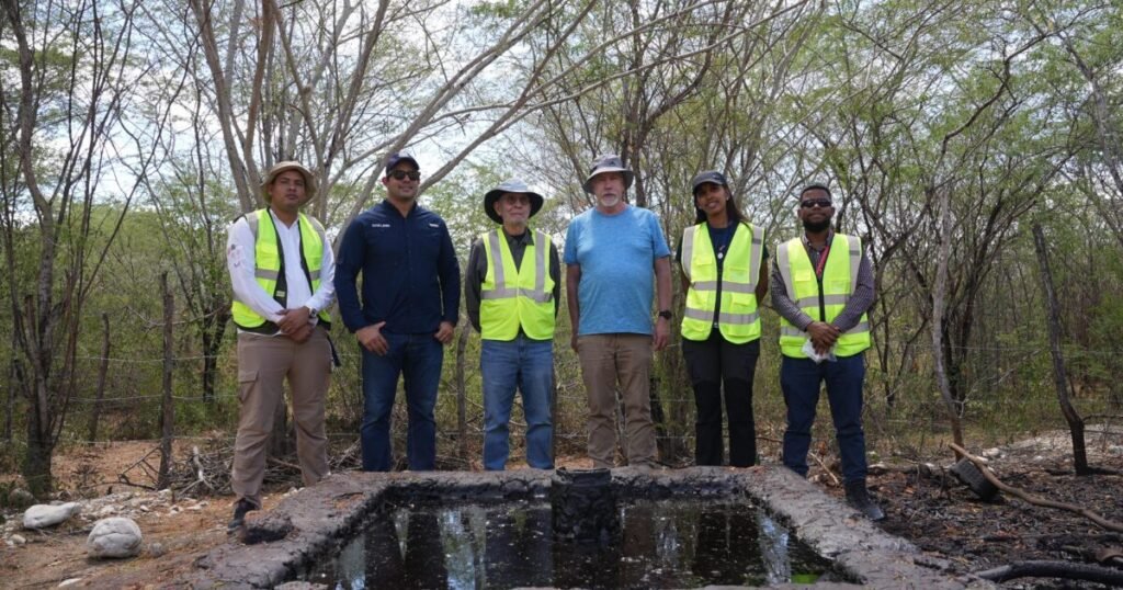 Geologists conducting field research in the Azua Basin
