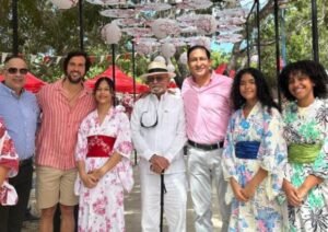 Visitors celebrating Japanese culture at Dajapón Fest in Dajabón