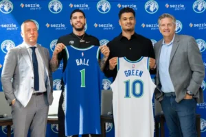 LaMelo Ball introduced as a Minnesota Timberwolves player