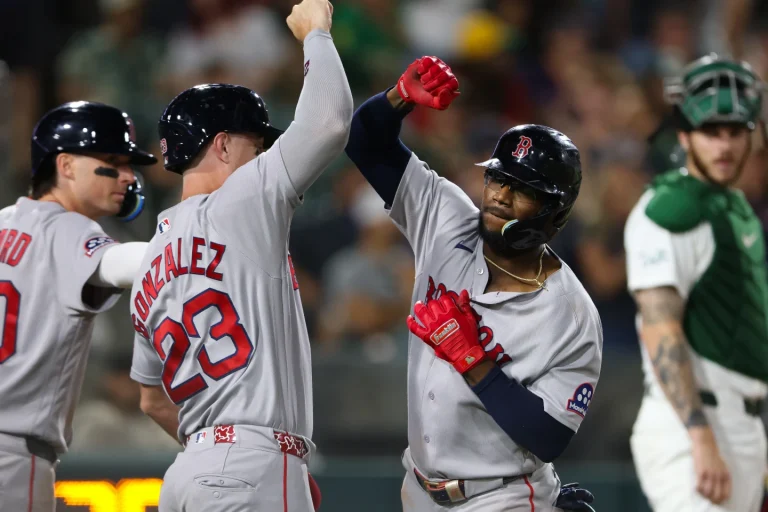 Huascar Brazobán and Bryan Abreu during Major League Baseball action