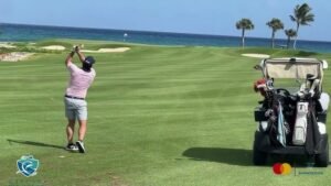 Golfers competing at Punta Espada during the Dominican Match Play Championship