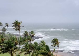 Clouds approaching the Dominican Republic during hurricane season