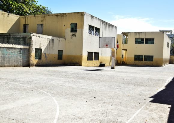 Public school building in need of repairs before the new school year
