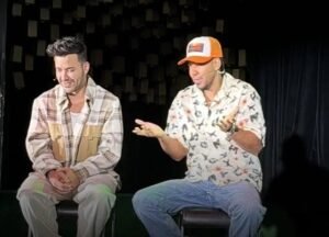 Romeo Santos and Prince Royce performing during their sold-out Madrid concert