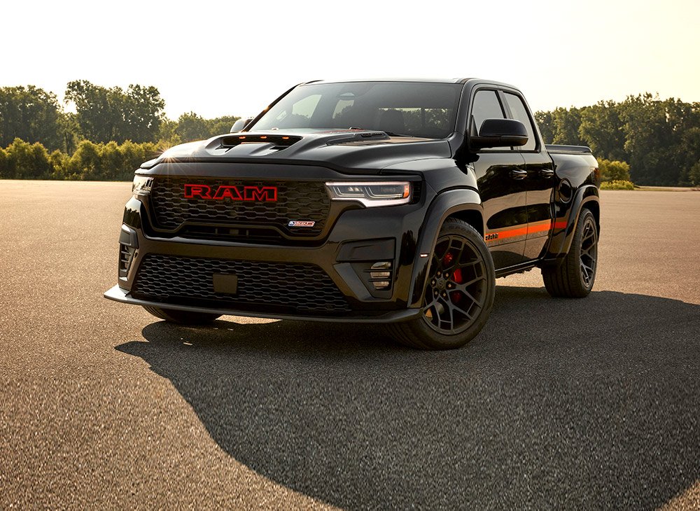 2027 Ram 1500 Rumble Bee widebody pickup with 5.7-liter HEMI V8
