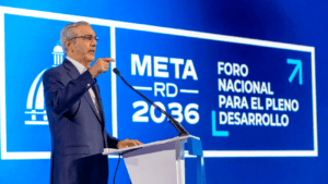 President Luis Abinader presenting the Meta RD 2036 national strategy