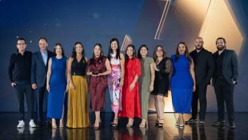 Banreservas representatives receiving awards at the Effie Awards ceremony