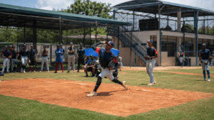 MLB baseball academy and young Dominican players training in the Dominican Republic