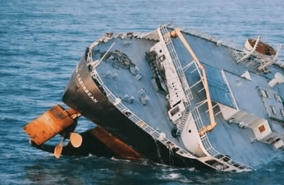 Damaged Dominican-flagged cargo ship in the Black Sea