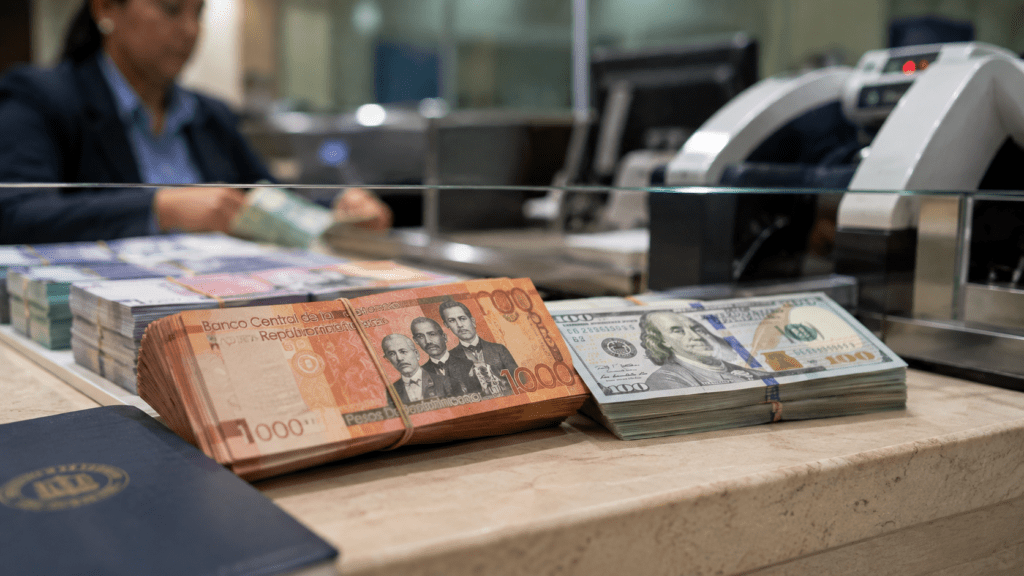 Dominican peso and U.S. dollar exchange rate in the Dominican Republic