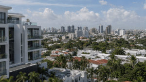 Apartment buildings in the Dominican Republic reflecting differences between resort and urban property markets