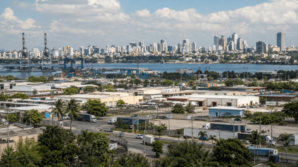 Industrial and commercial activity in the Dominican Republic showing the country’s diversified economy beyond tourism
