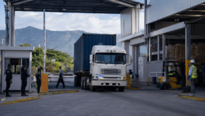Free zone customs checkpoint in Dominican Republic