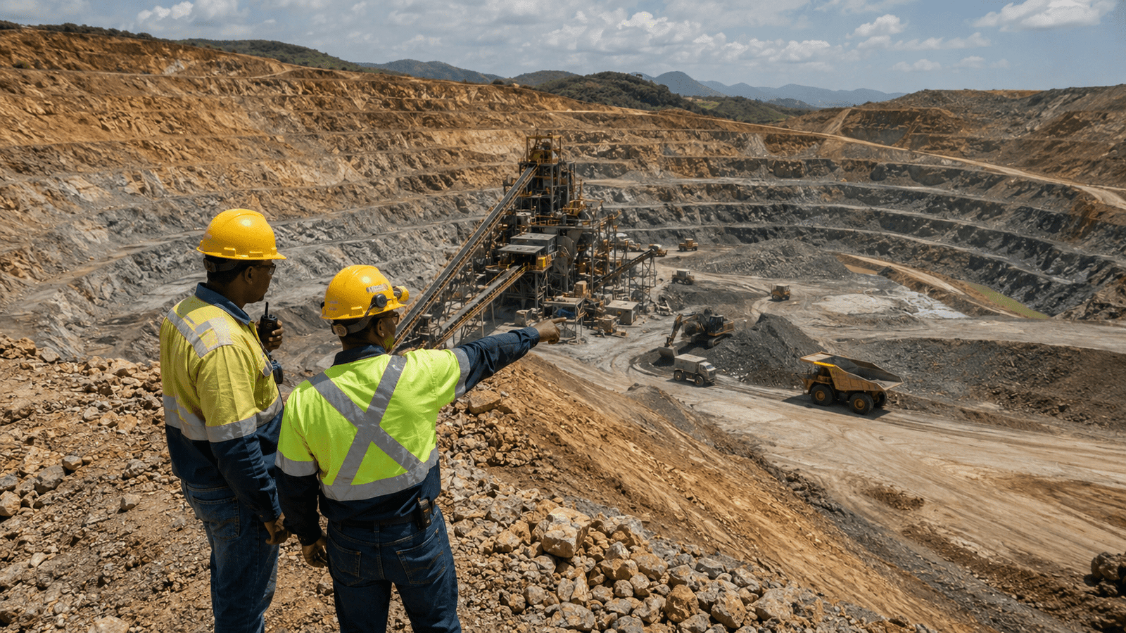 Gold mining operation in the Dominican Republic representing the country's leading merchandise export