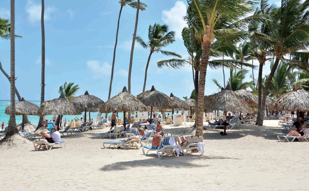 Hotels and beach resorts in the Dominican Republic during peak tourism season