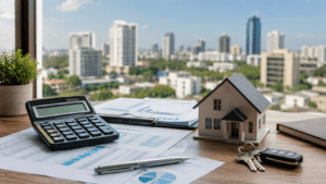 Loan payment calculation and amortization schedule illustration