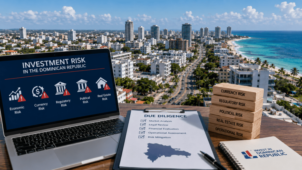 Investment risk assessment overlooking a Dominican Republic