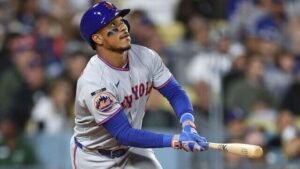 Jorge Polanco playing for the New York Mets during MLB season