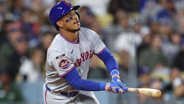 Jorge Polanco playing for the New York Mets during MLB season