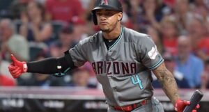 Ketel Marte with the Arizona Diamondbacks during an MLB game