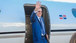 President Luis Abinader attending Colombia's presidential inauguration ceremony