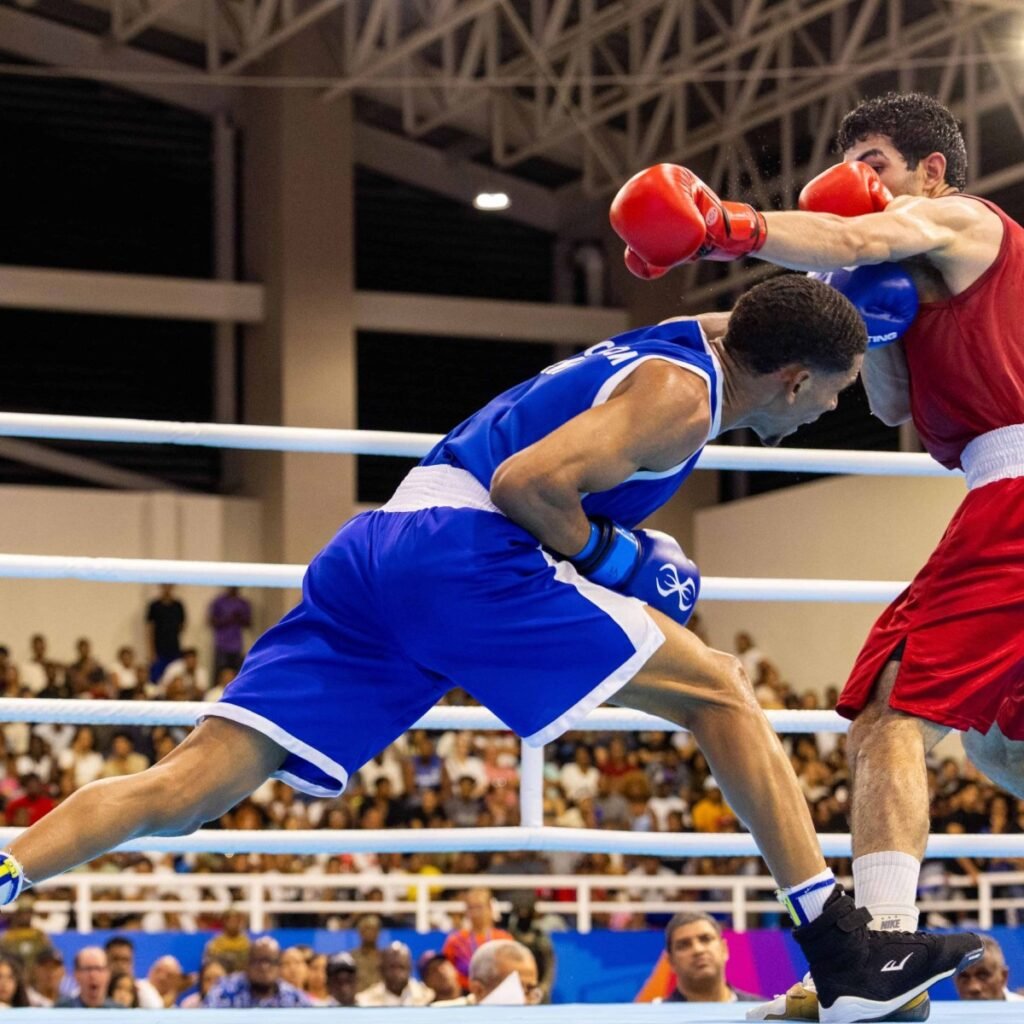 Miguel Ángel Encarnación competing for Dominican Republic boxing gold