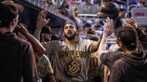 José E. Feliciano and Kwanza Jones at the San Diego Padres ownership transition