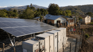 Solar microgrid bringing electricity to rural communities in Pedro Santana