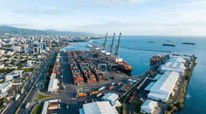 The Port of Caucedo with container terminals