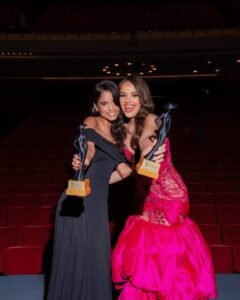 Premium Class models during a Dominican fashion awards ceremony