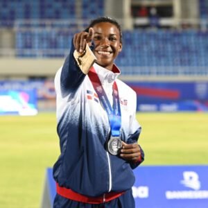 Yesi Tejeda competing in the heptathlon at Santo Domingo 2026