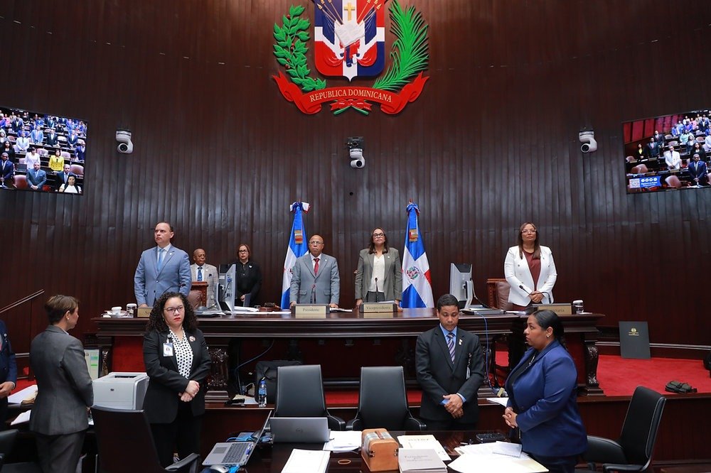 Dominican lawmakers during a Chamber of Deputies legislative session