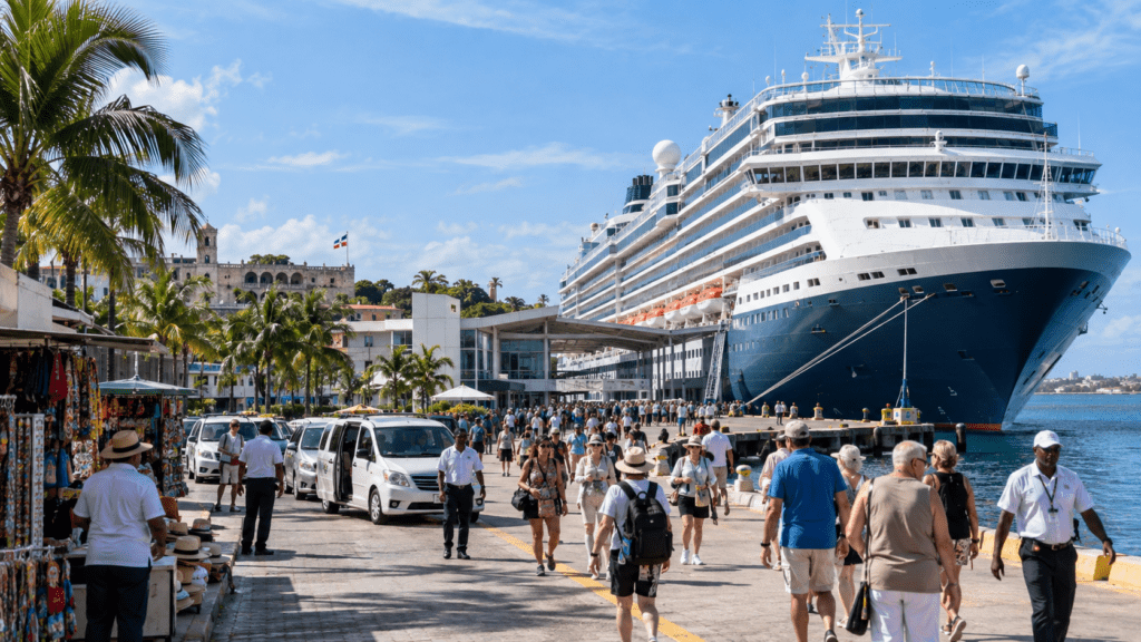 Cruise ship at a Dominican Republic terminal