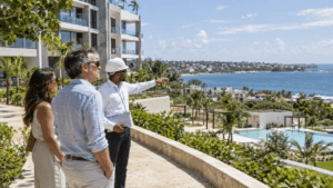 Foreign investor viewing a Caribbean property in the Dominican Republic