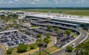 Las Americas International Airport during airport security operations