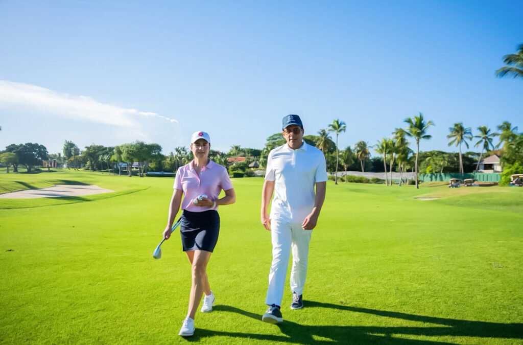 Lorena Ochoa playing golf at Casa de Campo’s Teeth of the Dog course