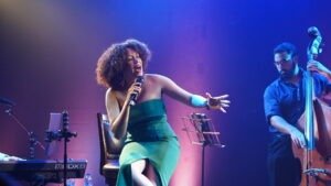 Stephany Ortega performing in her “Mi vida en canciones” concert