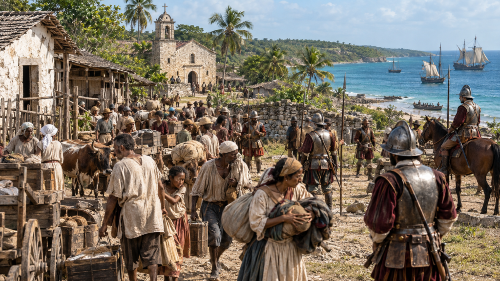 Historical reconstruction of the 1605 Devastations of Osorio in Hispaniola