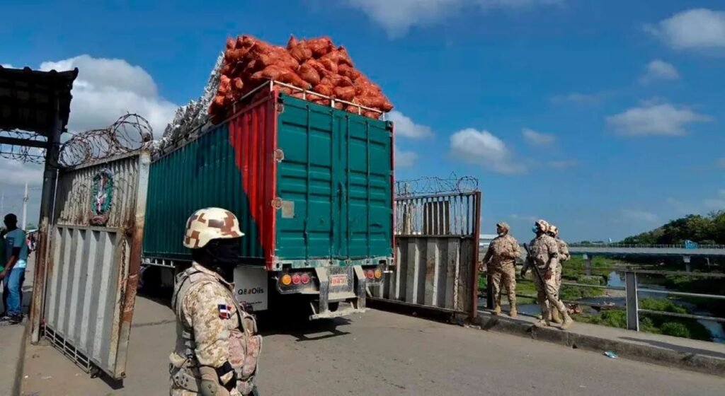 Dominican Republic-Haiti border trade involving goods, agricultural products and cross-border commercial activity