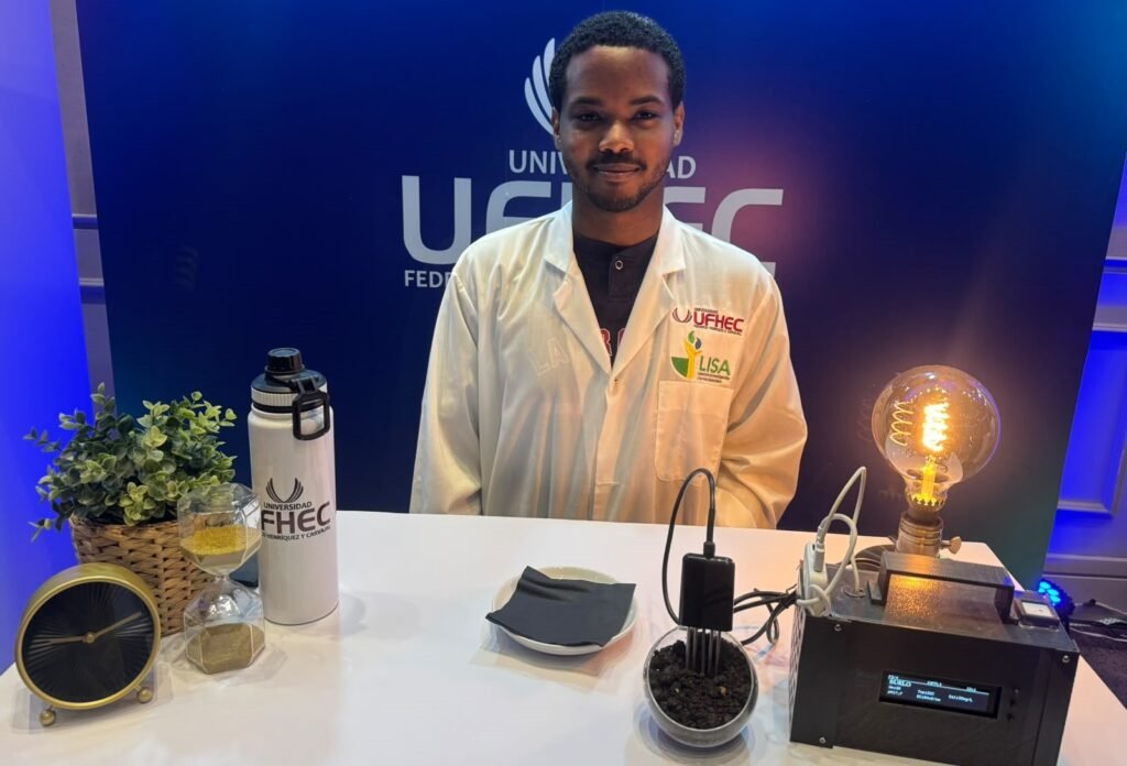 Portable environmental monitoring device developed by UFHEC researchers to measure soil and air quality