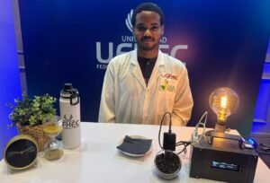 Portable environmental monitoring device developed by UFHEC researchers to measure soil and air quality