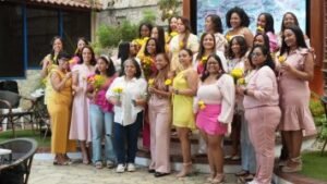 Madres Todo Terreno community members promoting mental health awareness in the Dominican Republic